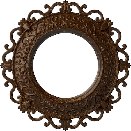 Ekena Millwork Orrington Medallion (Canopies up to 6 5/8"), 13 1/4"OD x 6 5/8"ID x 1 1/8"P, Root Beer Crackle CM13ORRBC